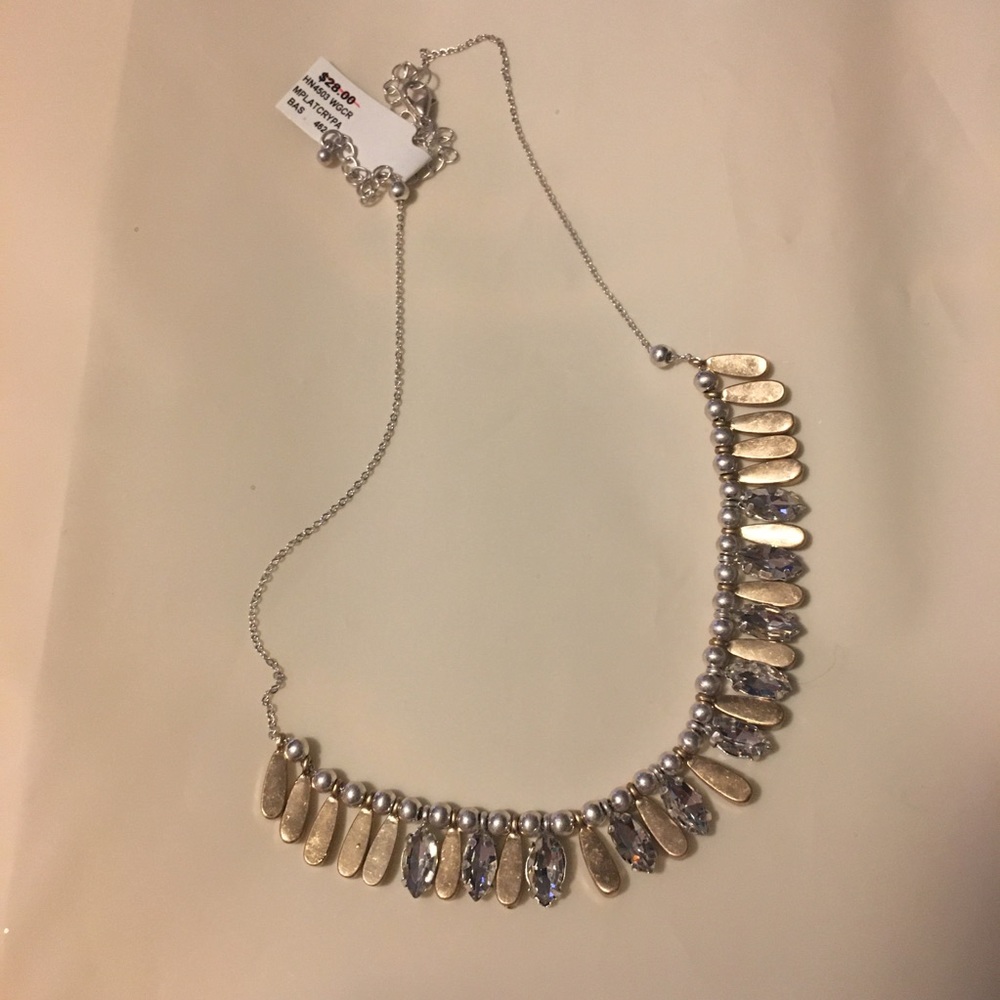 Francescas necklace gold and Diamond 18in necklace